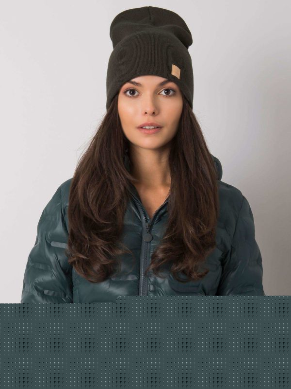 Khaki damska czapka beanie