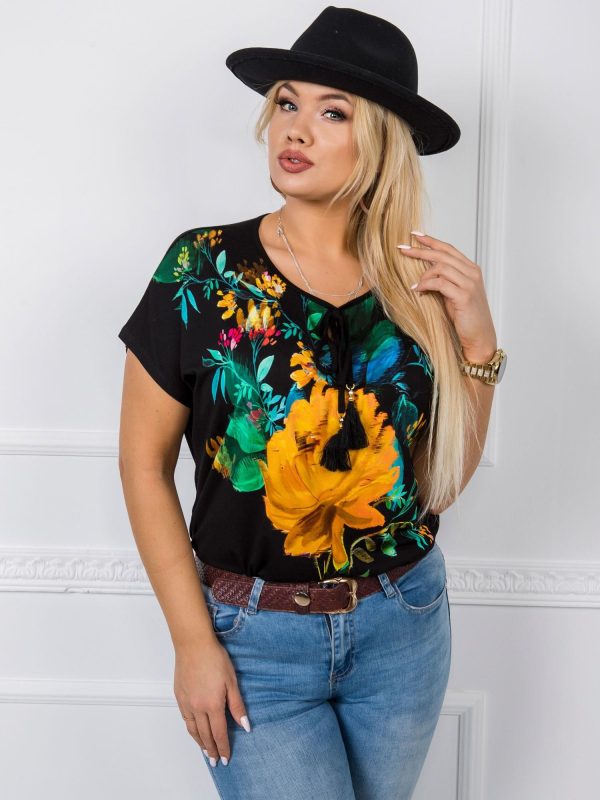 Czarna bluzka plus size Artist