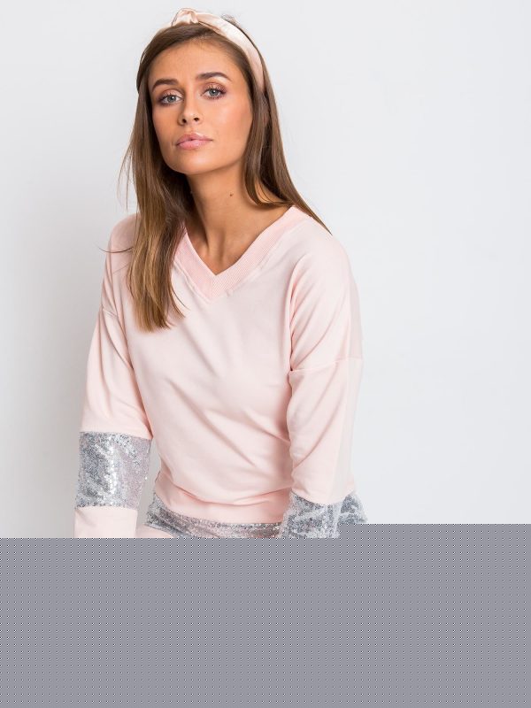 Jasnoróżowa tunika Sequin