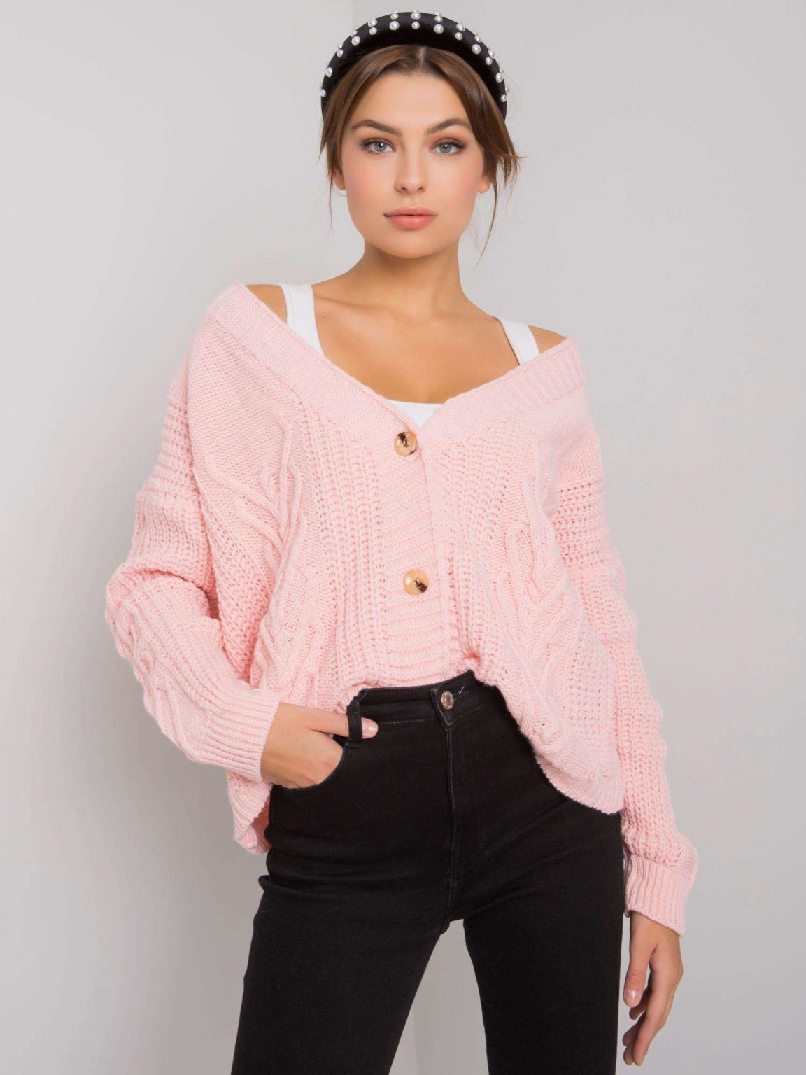 Jasnoróżowy sweter Gianna OCH BELLA