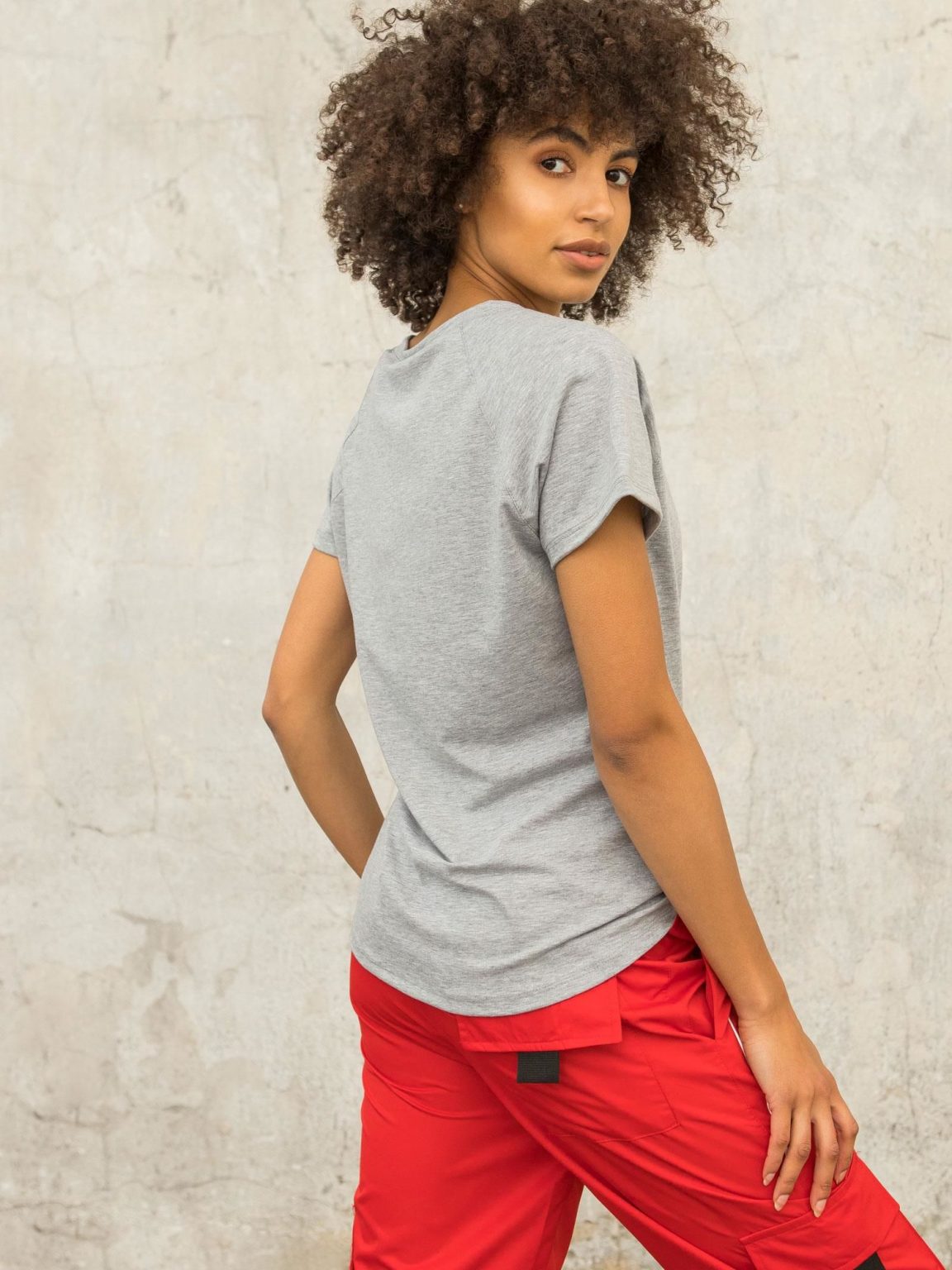 FOR FITNESS Szary t-shirt Layla