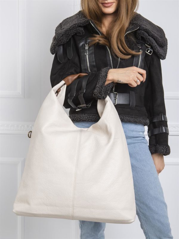 Ecru duża torba damska