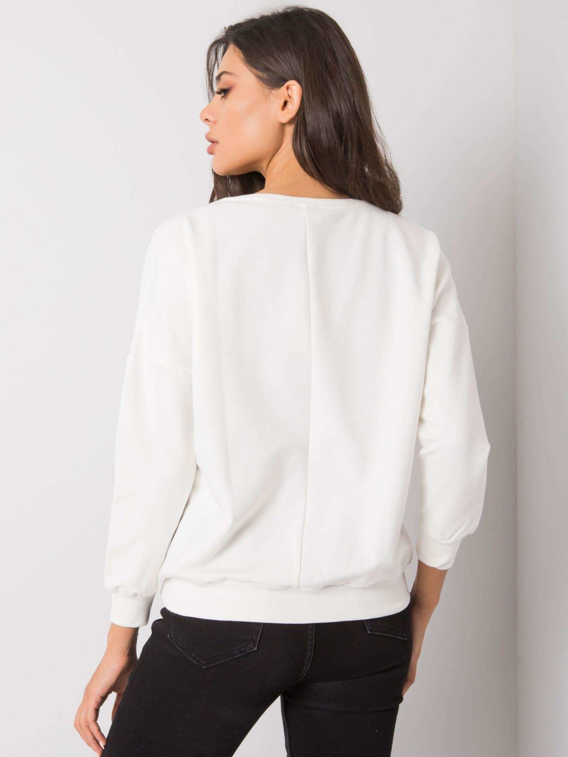 Ecru bluza damska bez kaptura Alodia