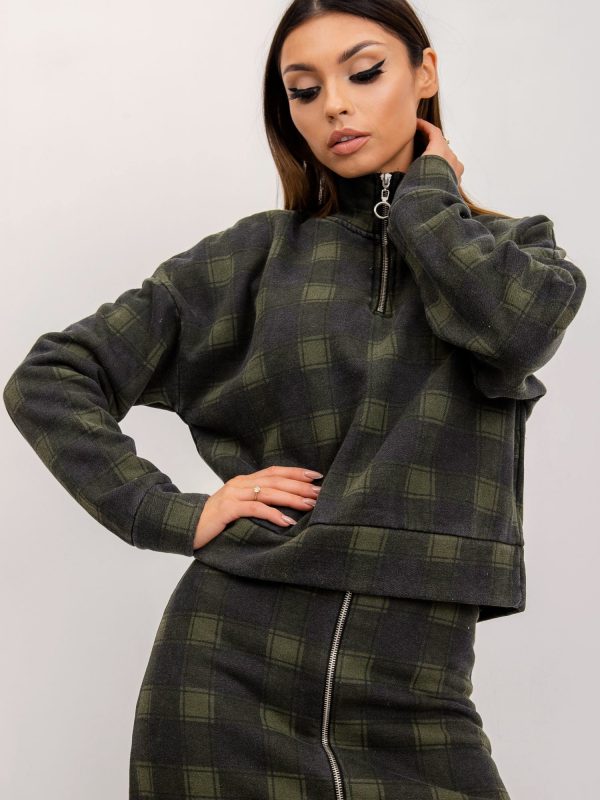 BSL Khaki bluza w kratę