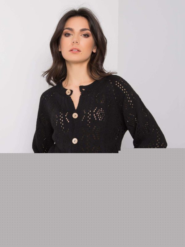Czarny sweter na guziki Sierra OCH BELLA