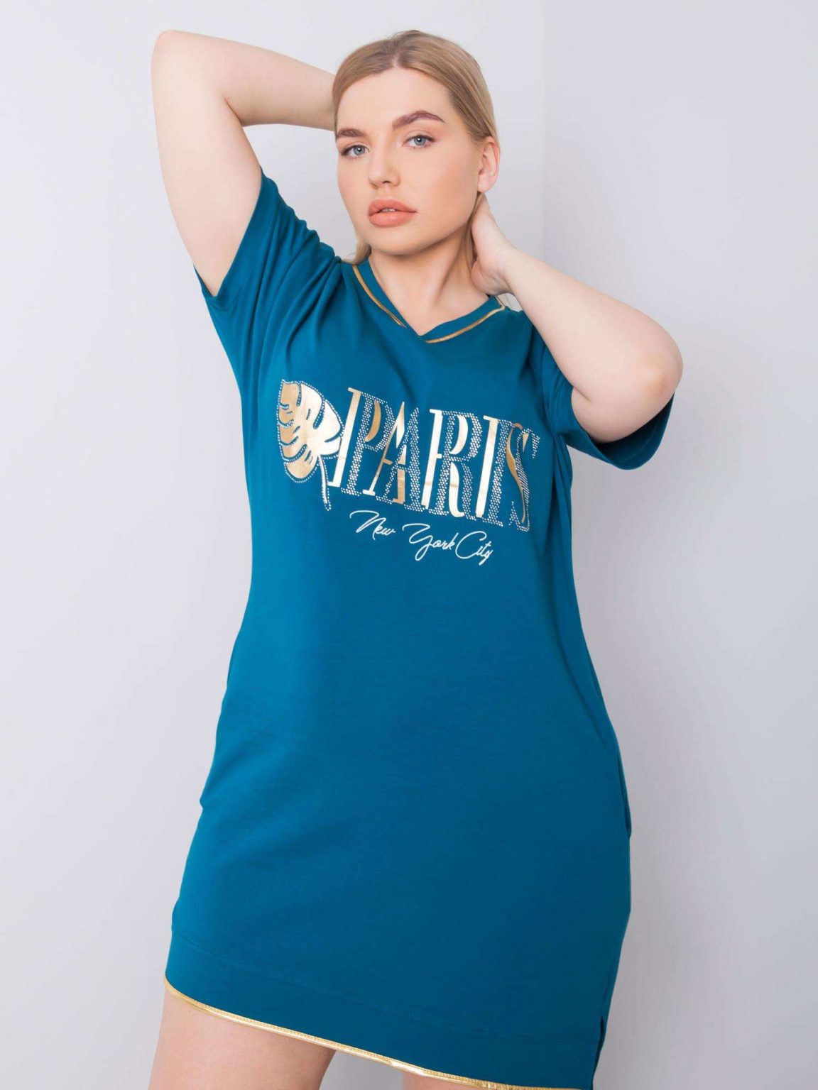 Morska sukienka plus size Tonette