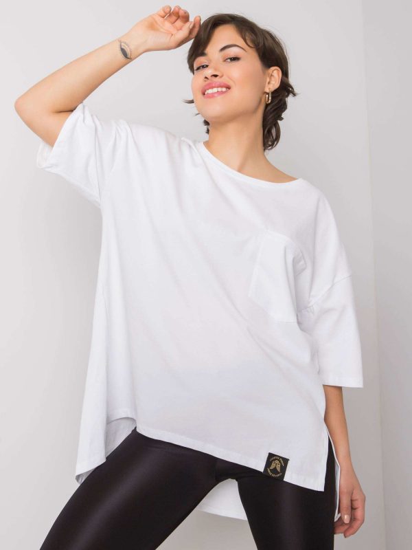 Biały t-shirt Ezlynn