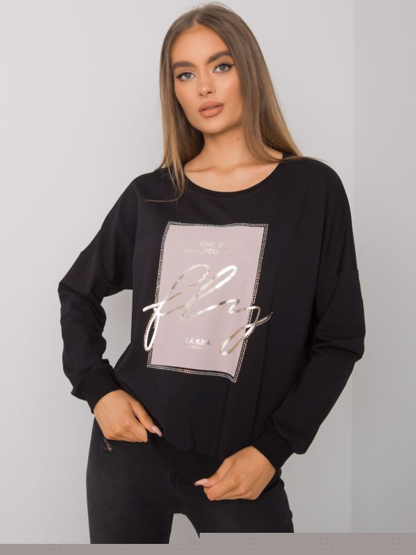 Czarna bluza damska z nadrukiem Salisbury