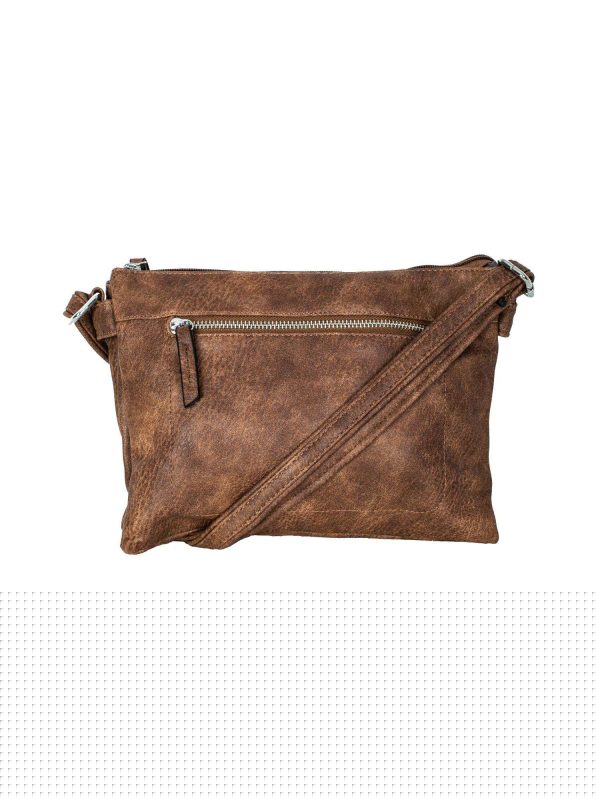 Brązowa listonoszka z eko skóry