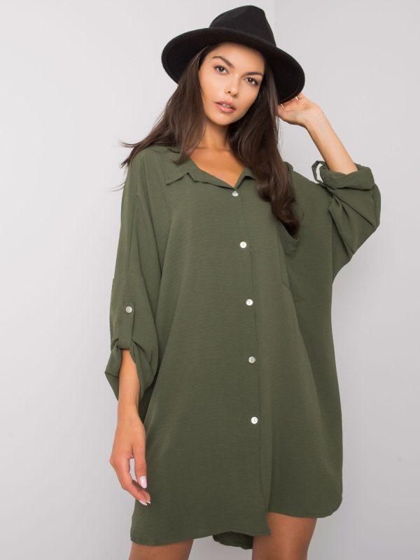 Khaki sukienka oversize Elaria