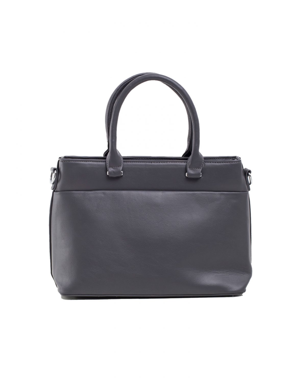Ciemnoszara torba city bag z odpinanym paskiem
