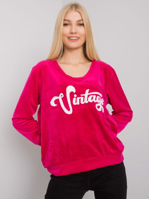 Fuksjowa bluza welurowa Cristobel