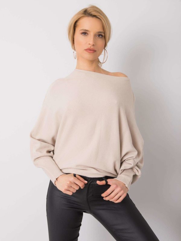 Beżowy sweter oversize Albertina