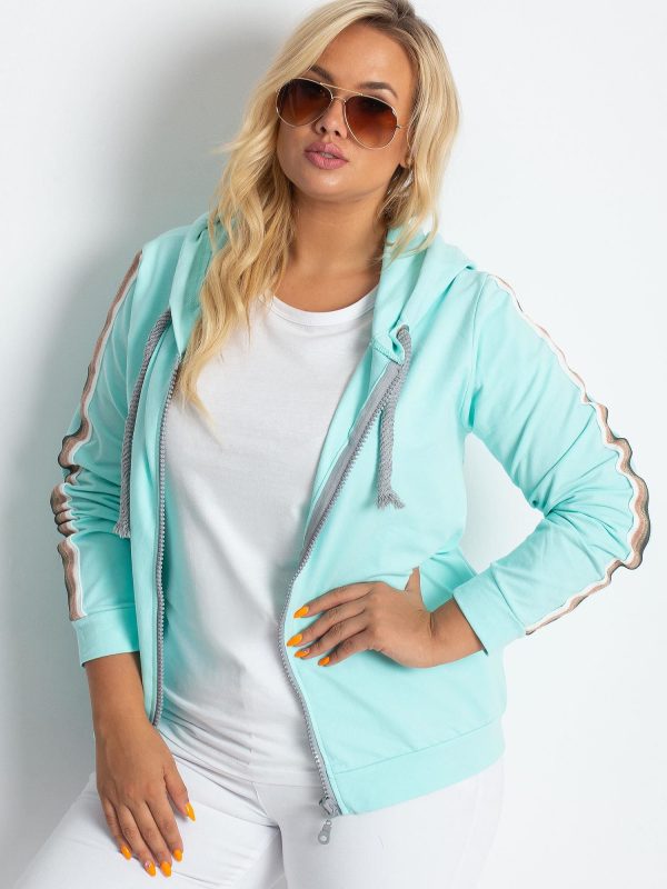 Miętowa bluza plus size Apear