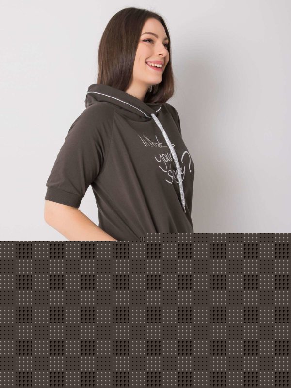 Ciemna khaki bluza plus size Whitney