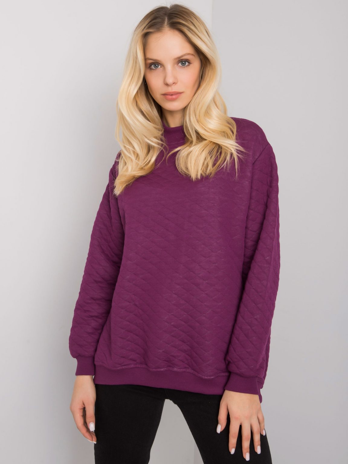 Fioletowa bluza pikowana Chloe