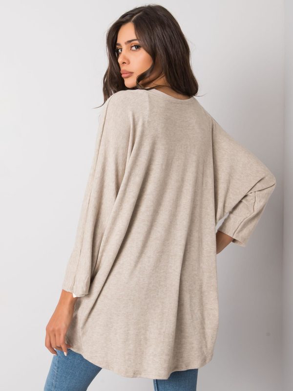 Beżowa narzutka dzianinowa Rubbie