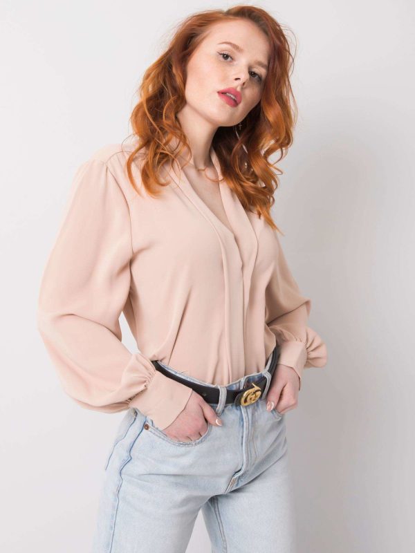 Beżowa bluzka wizytowa Lottie OCH BELLA