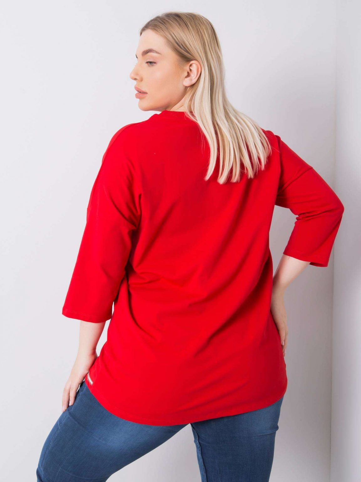 Czerwona bluzka plus size Truth