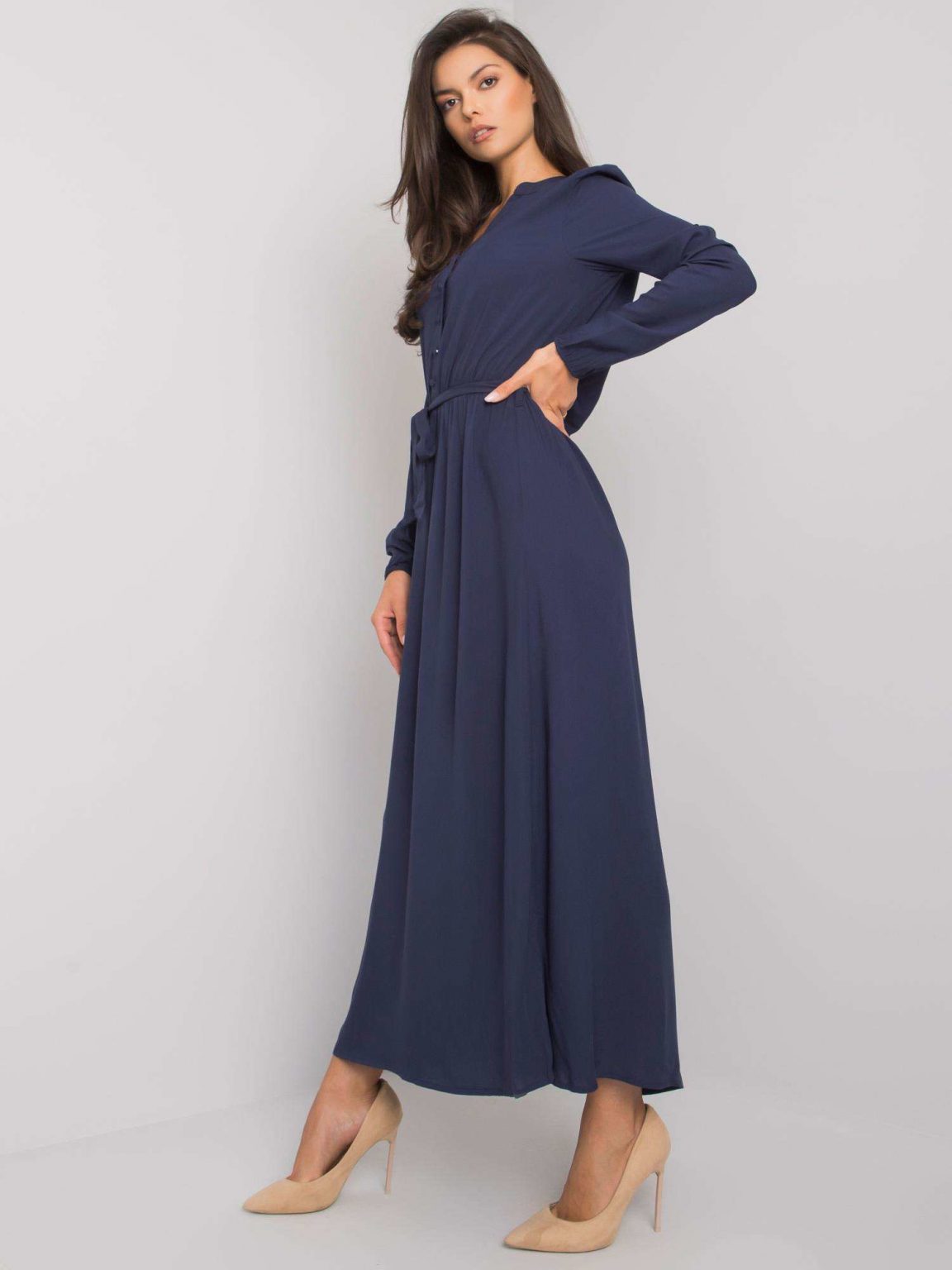 Granatowa sukienka maxi Nahila FRESH MADE