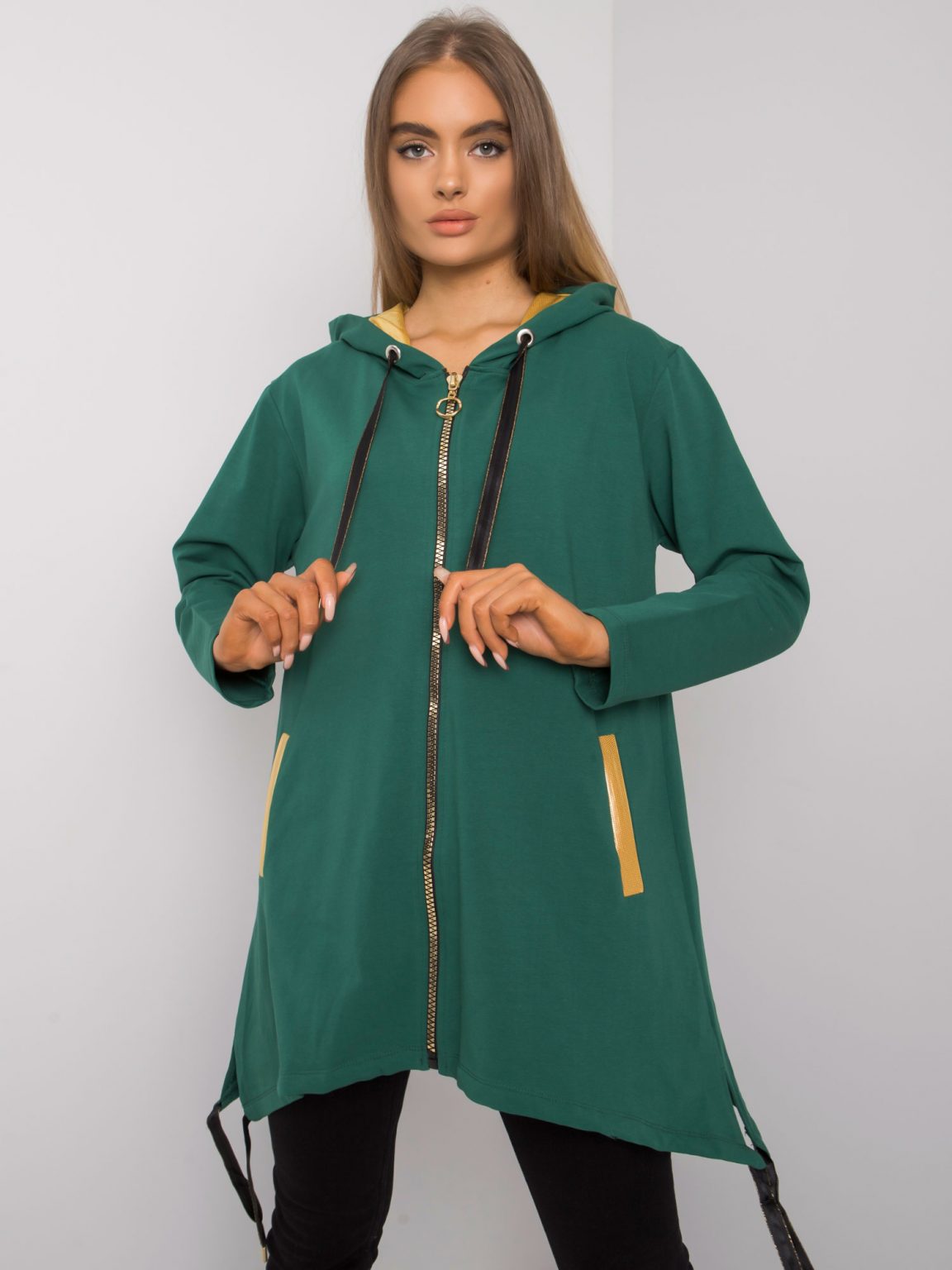 Ciemnozielona bluza rozpinana Narissa