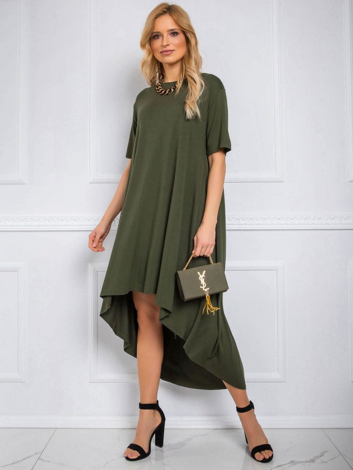Khaki sukienka Casandra RUE PARIS