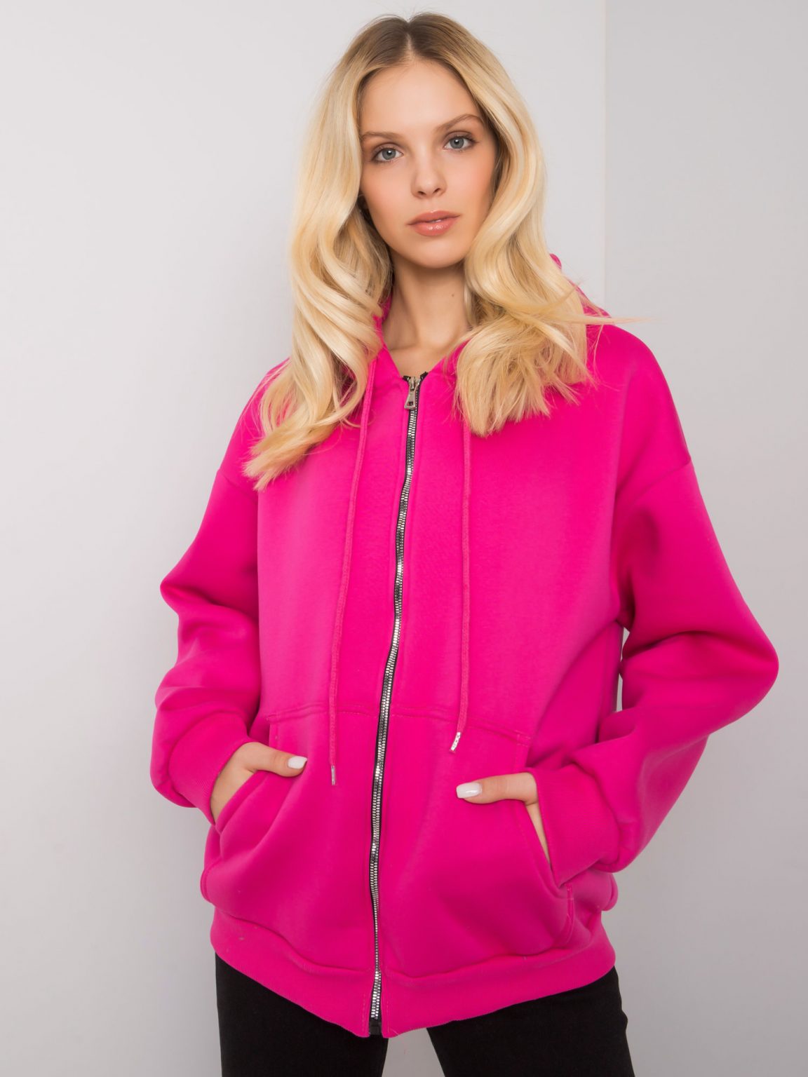 Fuksjowa bluza rozpinana Amelia