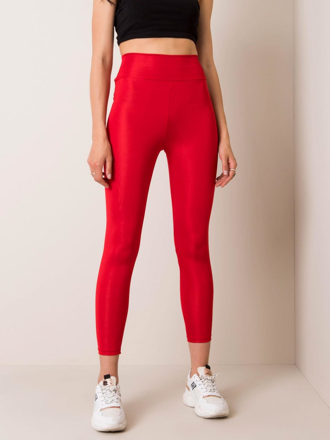 Czerwone legginsy Funky RUE PARIS