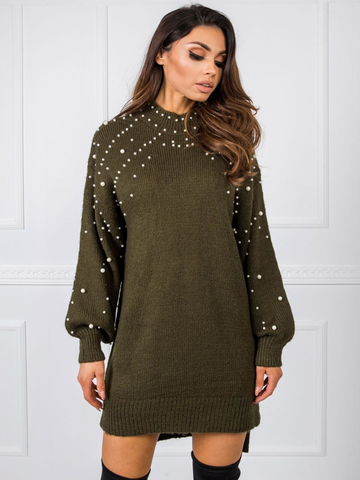 Khaki sweter Carrington