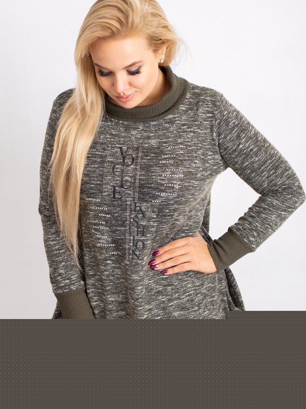 Khaki tunika plus size Caitlin