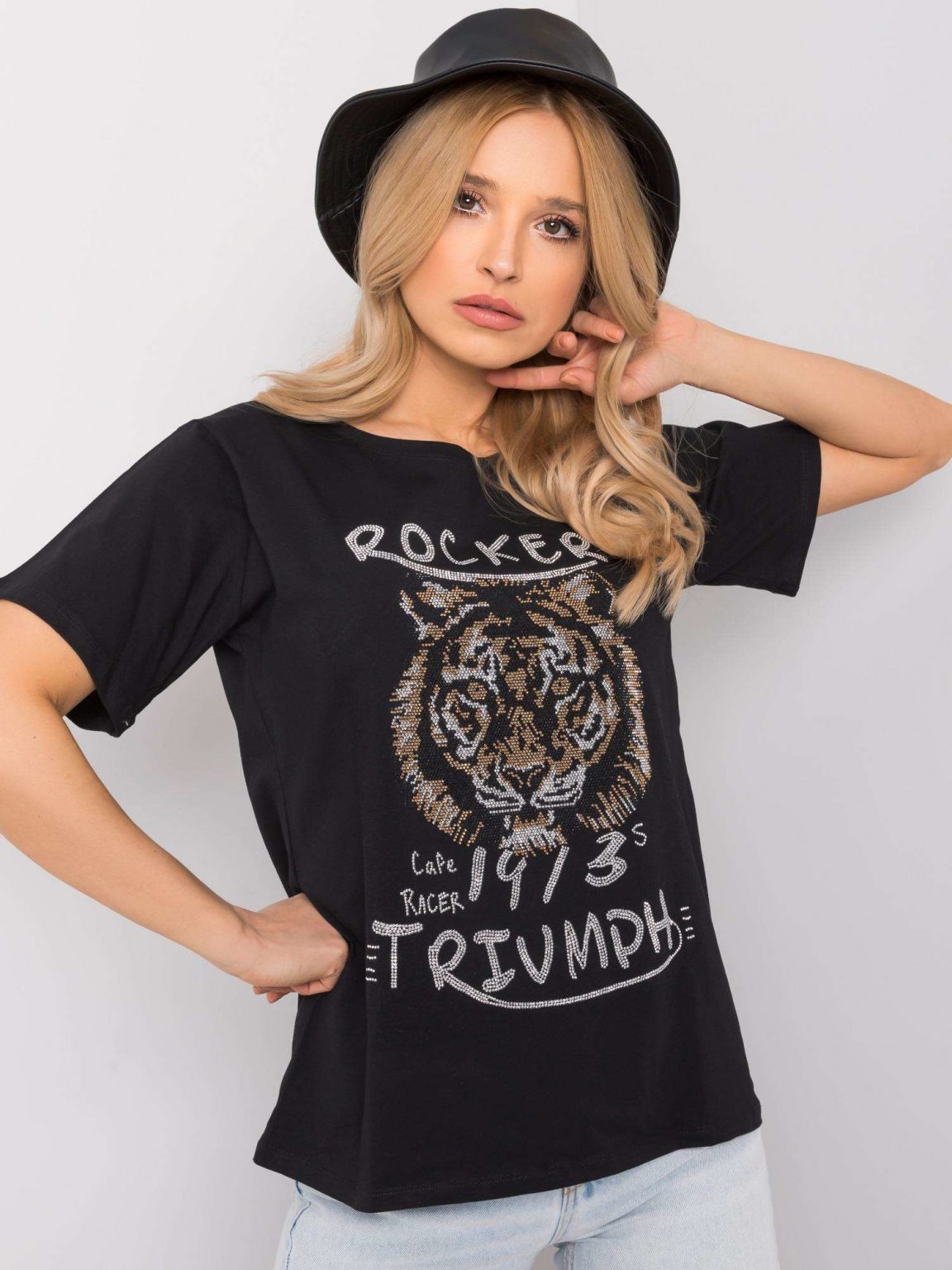 Czarny t-shirt Morgan