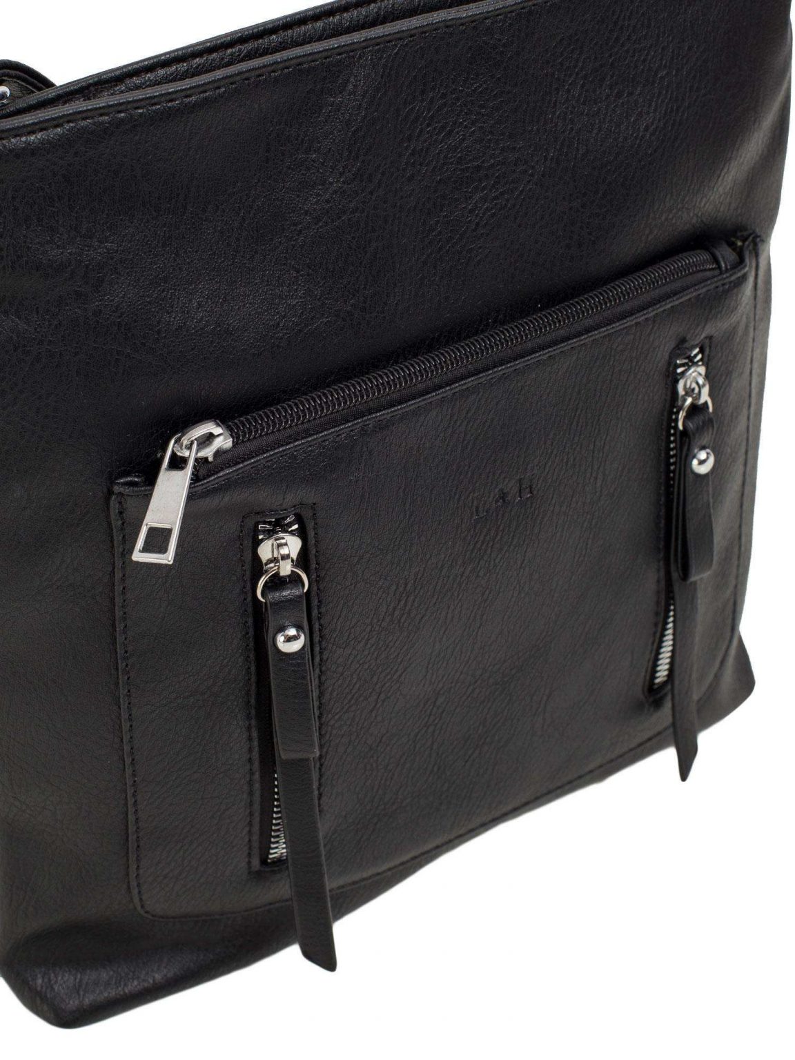 Czarna torebka faux leather