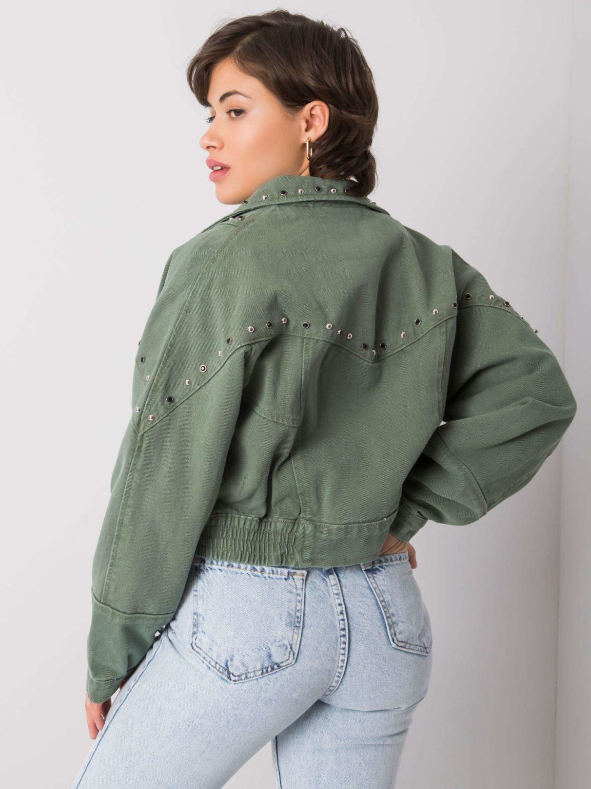 Khaki kurtka jeansowa Calla