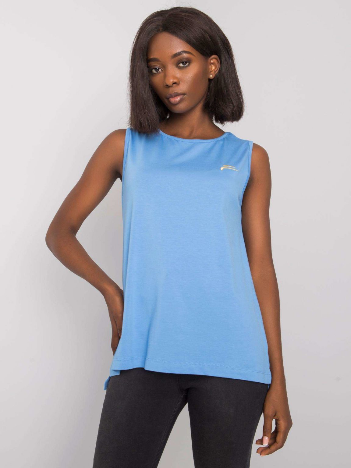 Niebieski top sportowy Latrisha FOR FITNESS