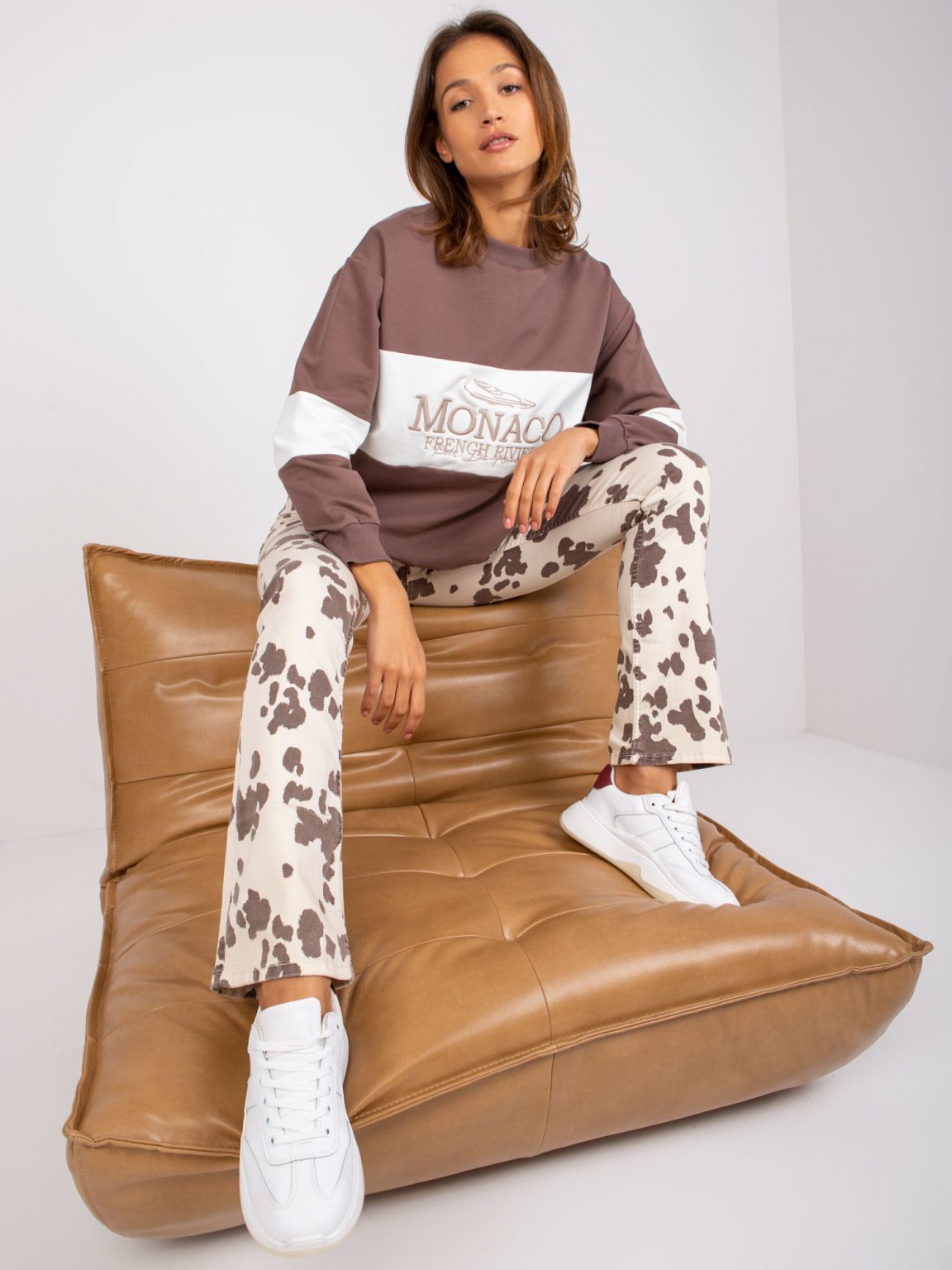 Brązowa dresowa bluza oversize Bethany