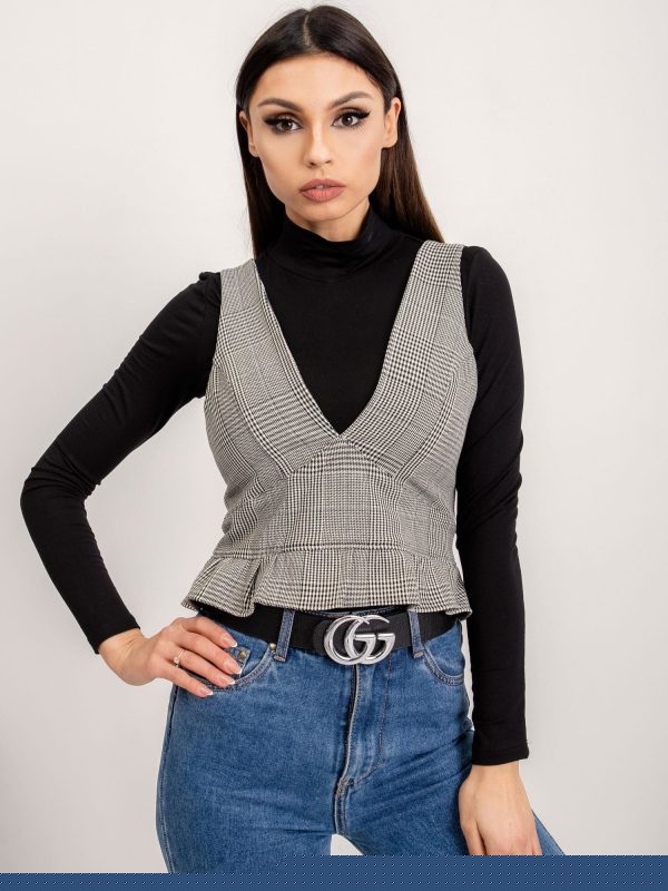 BSL Szary top w kratkę