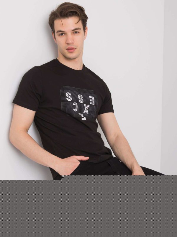Czarny t-shirt męski Blaine LIWALI