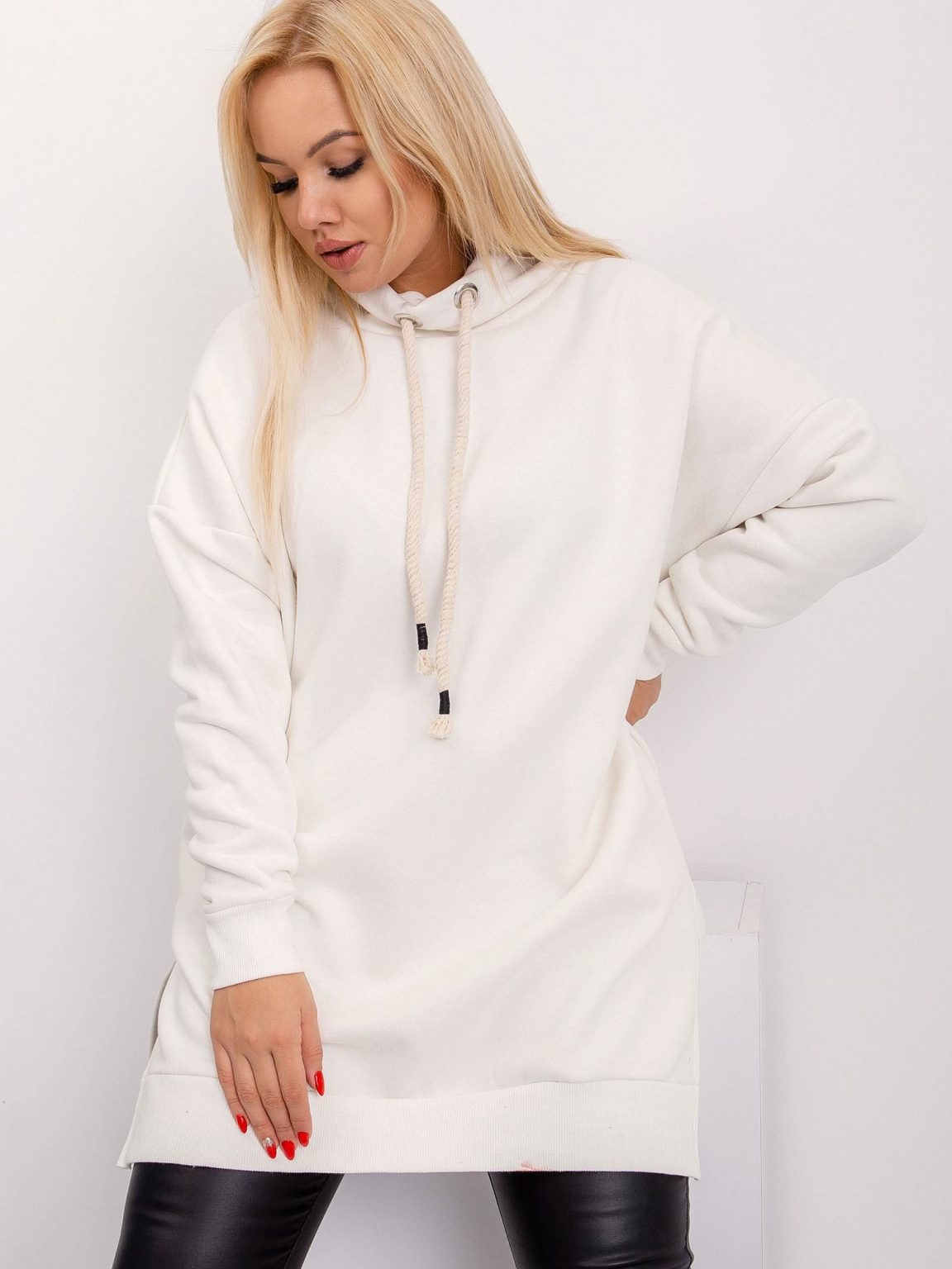 Ecru tunika plus size Samantha