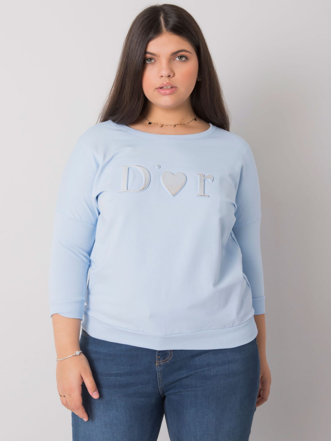 Jasnoniebieska bluzka plus size Alice