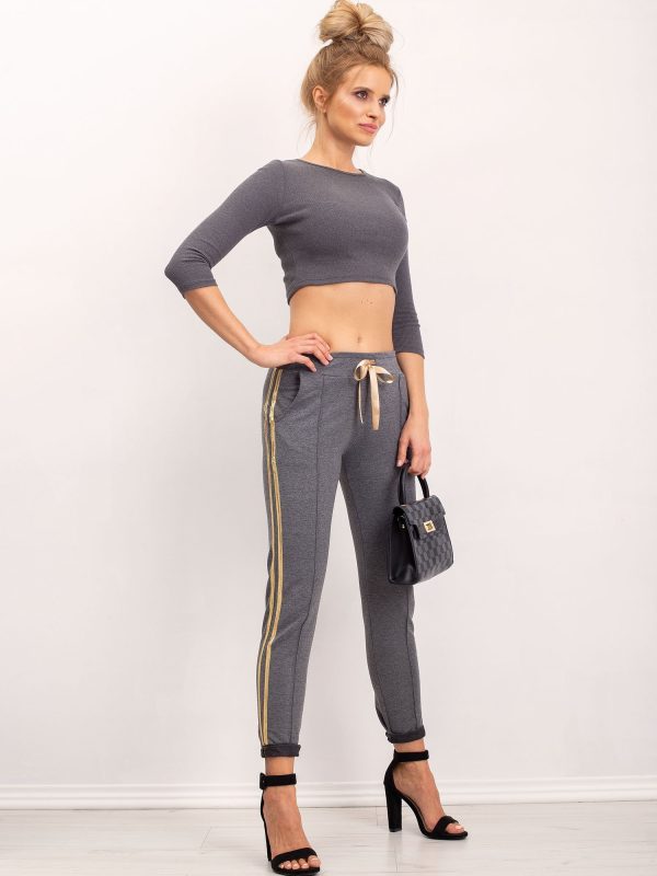 Ciemnoszare spodnie Voila