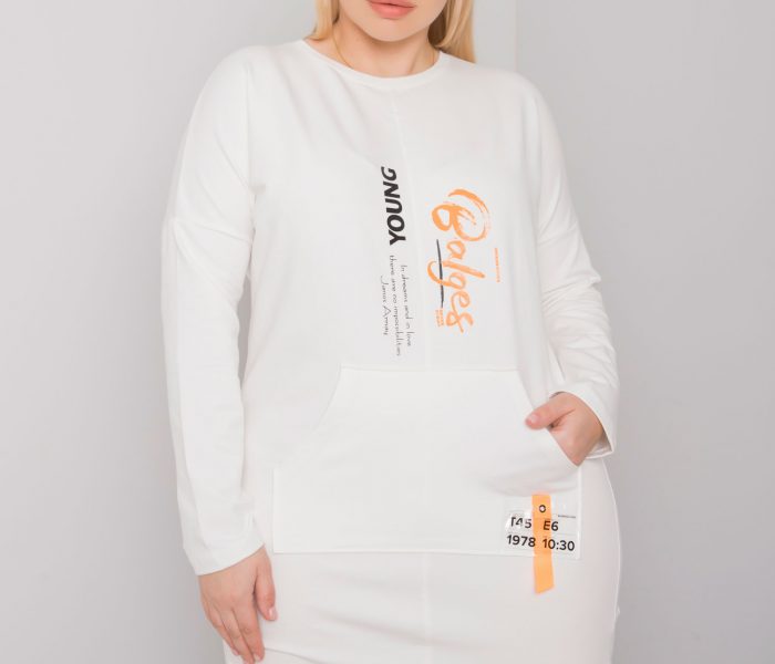 Hurtownia Ecru sukienka dresowa plus size Akira