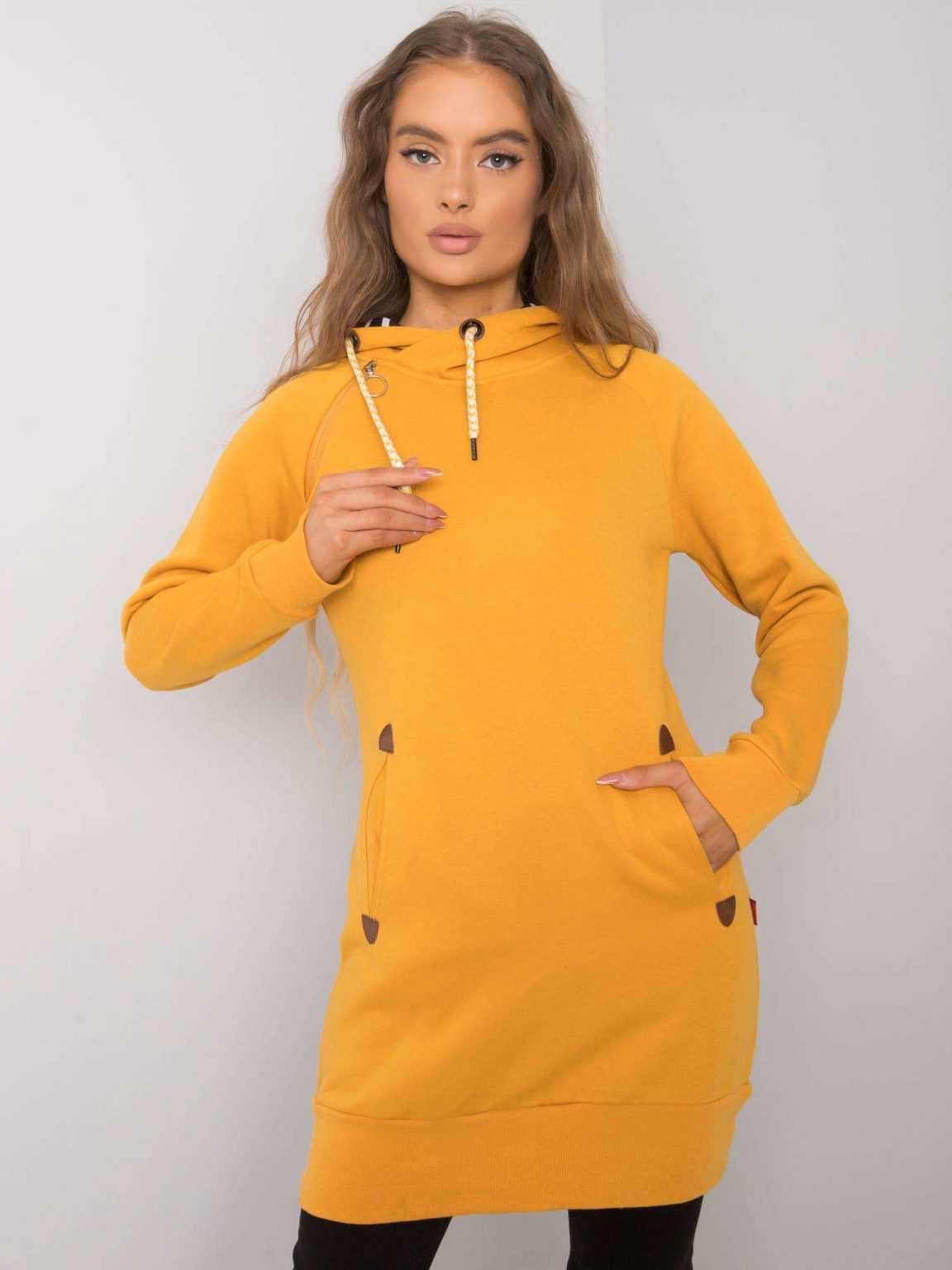 Żółta bluza z kieszeniami Embry