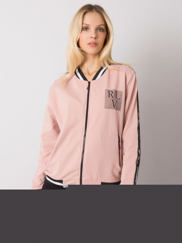 Brudnoróżowa bluza rozpinana Billie