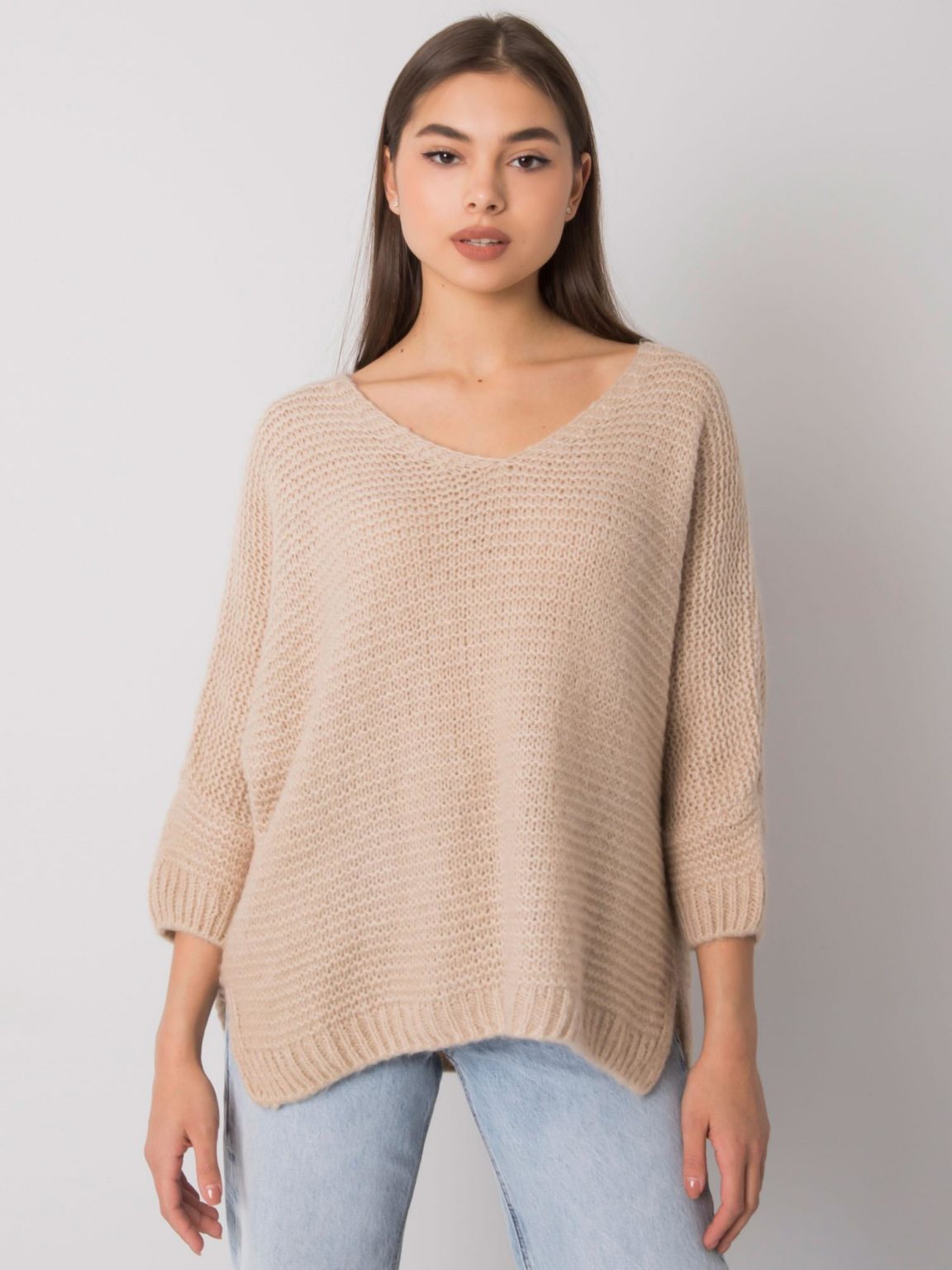 Beżowy sweter oversize Camden OCH BELLA