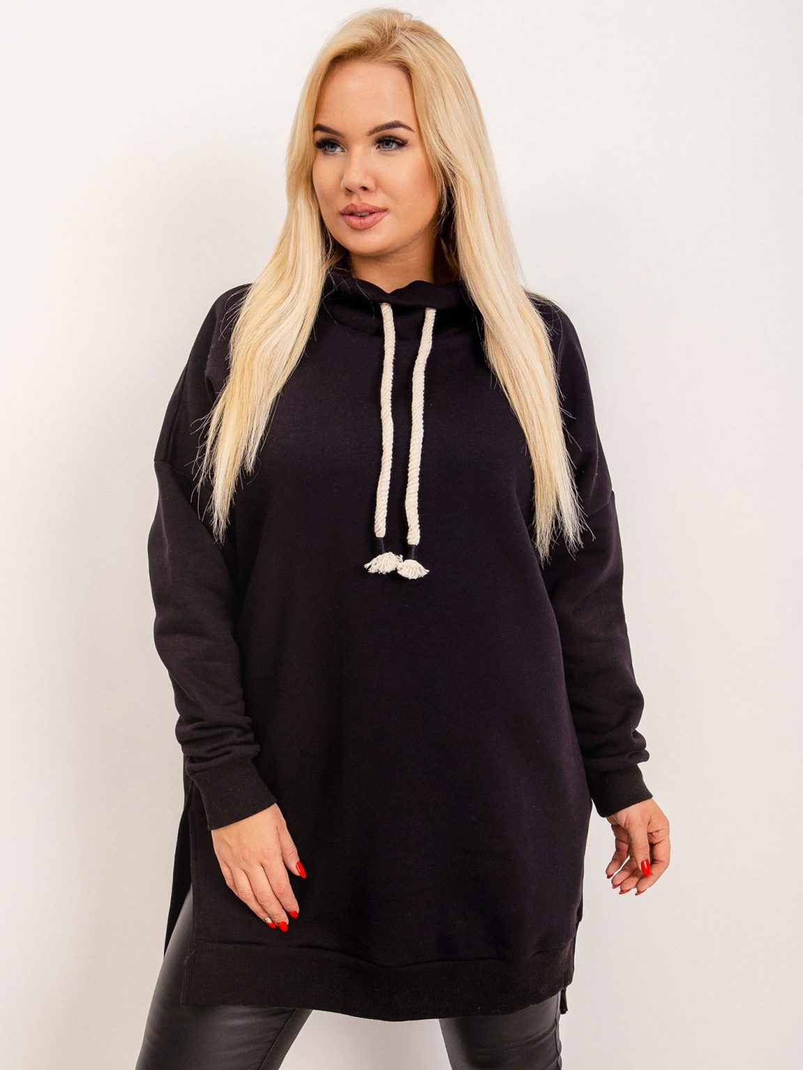 Czarna tunika plus size Samantha