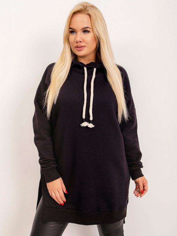 Czarna tunika plus size Samantha