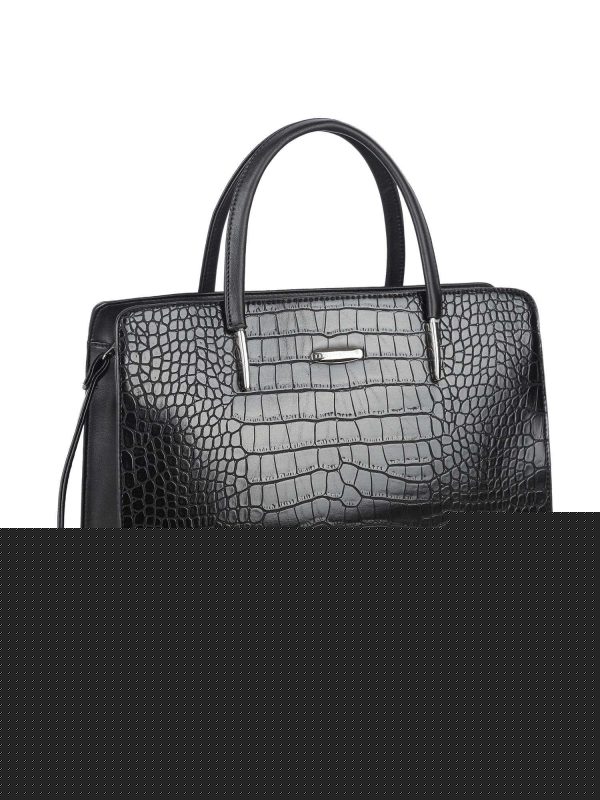 Czarna torba z motywem zwierzęcym LUIGISANTO