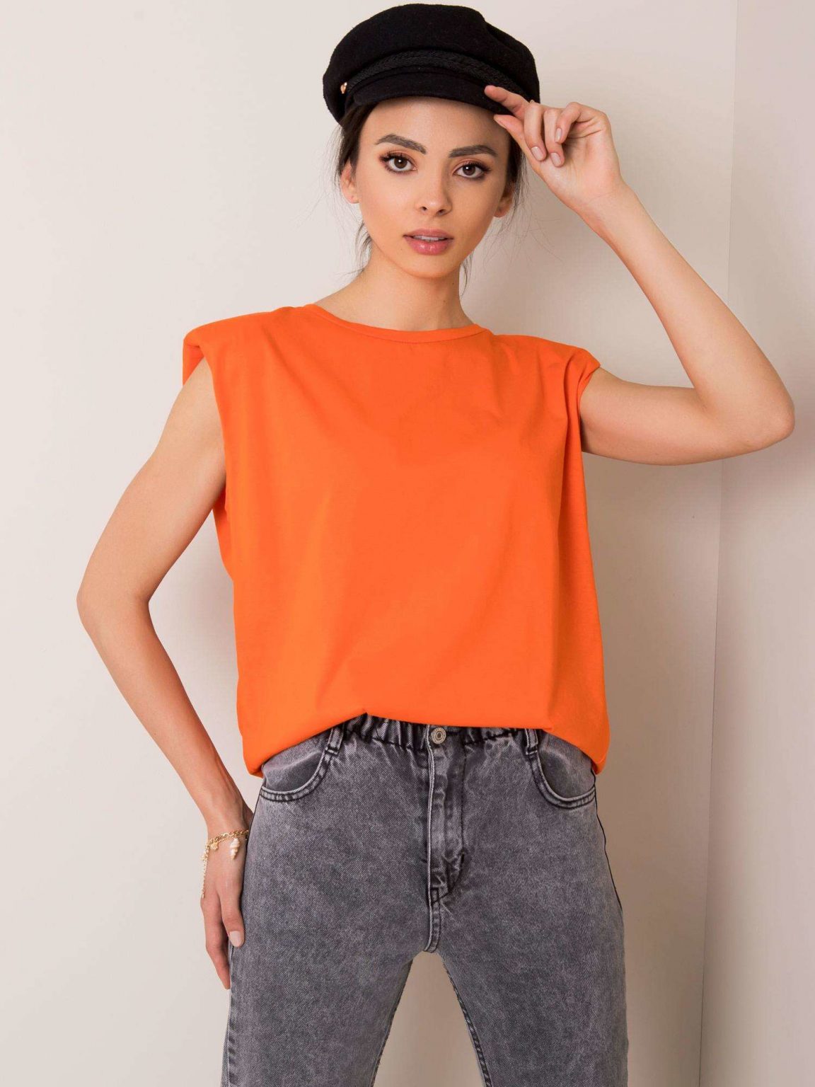 Pomarańczowy t-shirt Ester RUE PARIS