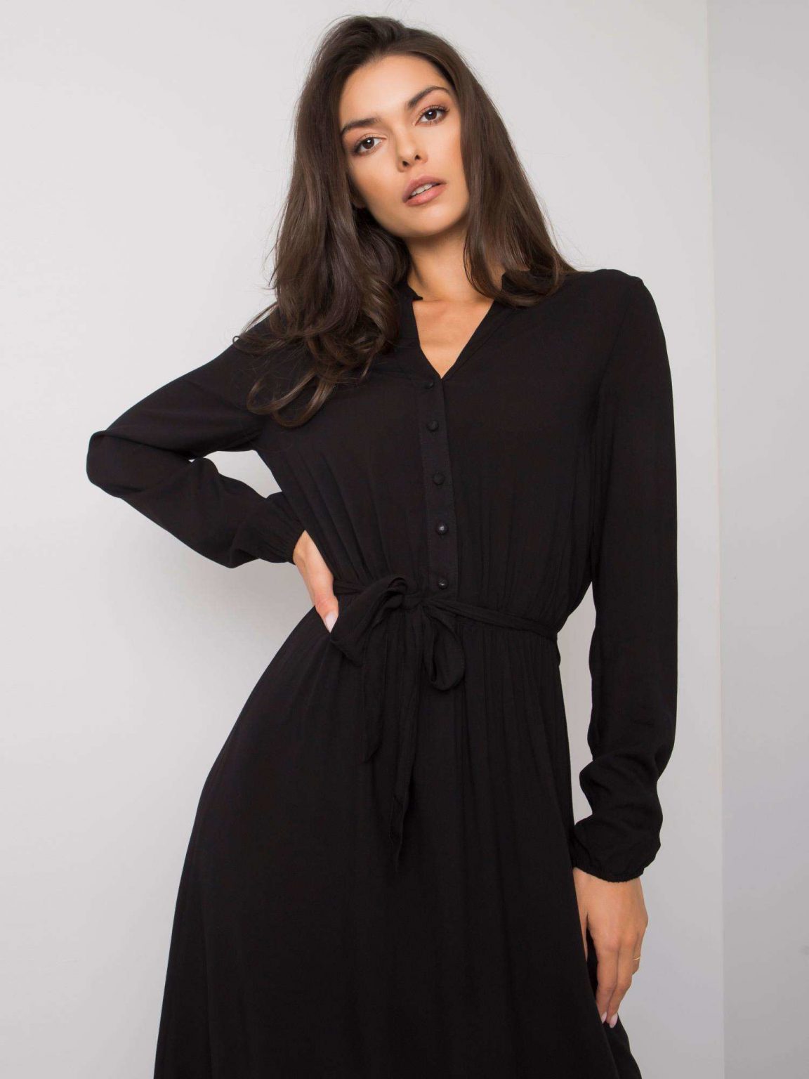 Czarna sukienka maxi Nahila FRESH MADE