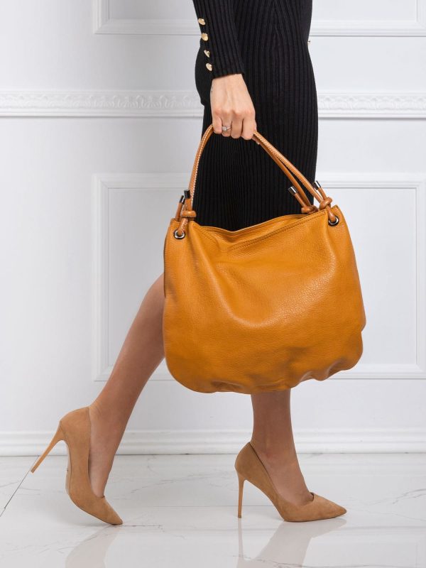 Musztardowa duża torba